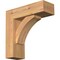 Ekena Millwork Thorton Block Smooth Bracket w/ Offset Brace, Western Red Cedar, 5 1/2"W x 16"D x 16"H BKT0604X16X16THR05SWR - alternate 1
